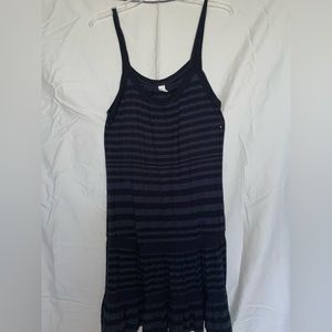 Black striped dress
